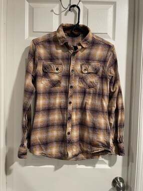 Outpost Makers Plaid Flannel Shirt Jacket Men's Long Sleeve Button Down, Size M